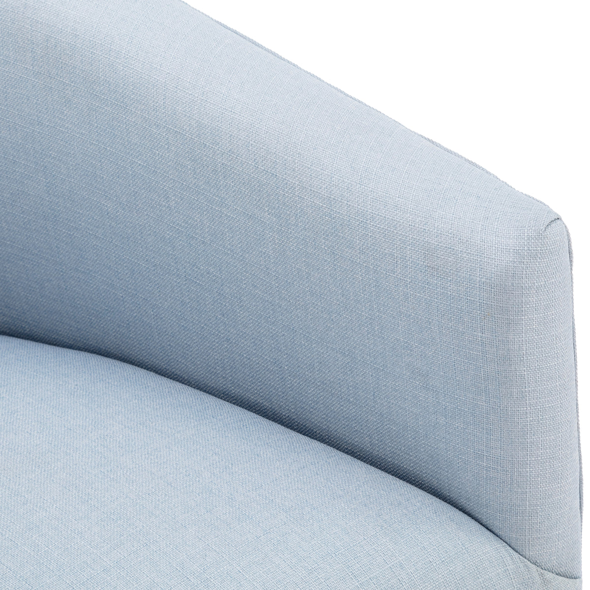 Earl Sky Blue Skirted Swivel Chair Light Blue Foam Polyester