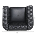1 Seater Sofa For Living Room Black Pu