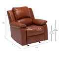 Charlotte Caramel Leather Gel Recliner Caramel Foam Pu Leather