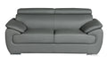 Genuine Leather Loveseat Gray Foam Leather