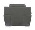 Genuine Leather Chair Gray Foam Leather
