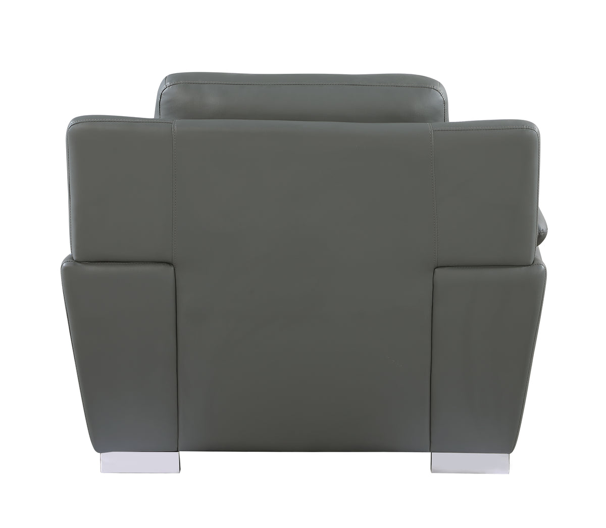 Genuine Leather Chair Gray Foam Leather