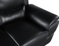 Genuine Leather Loveseat Black Foam Leather