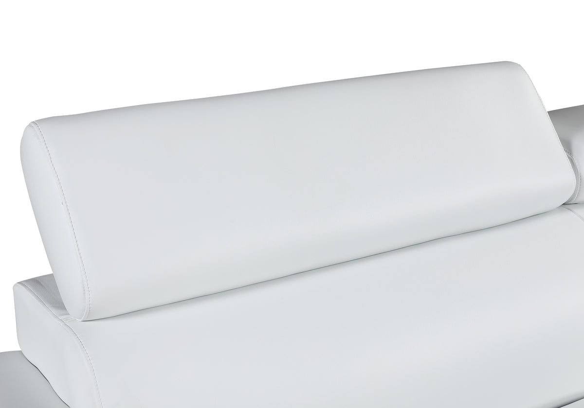 Genuine Leather Loveseat White Foam Leather
