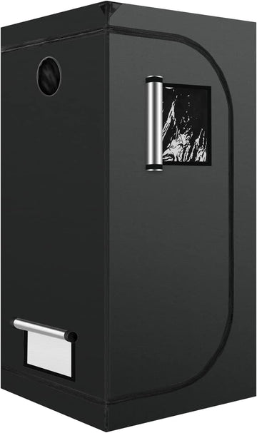 Ipower Gltentxs3 Grow Tent With Reflective Mylar 32" X 32" X 63" Indoor Hydroponic Water Resistant Complete System, Black Black Oxford Fabric