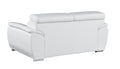 Genuine Leather Loveseat White Foam Leather