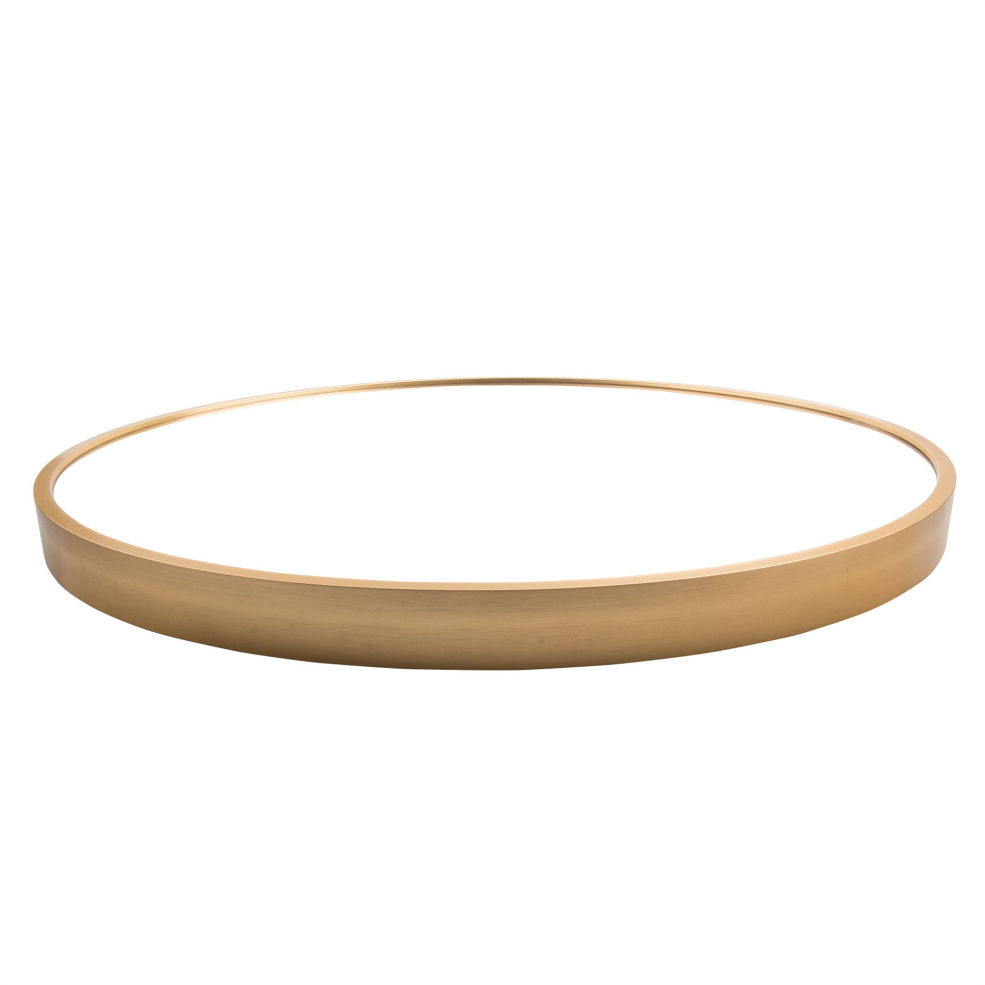 24" Wall Round Circle Mirror Bathroom Make Up Vanity Mirror Golden Golden Glass