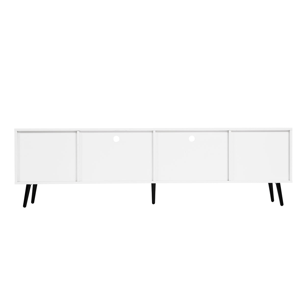 Modern White Tv Stand, 16 Colors Led Tv Stand W Remote Control Lights White Mdf