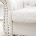 1 Seater Sofa For Living Room White Polyester