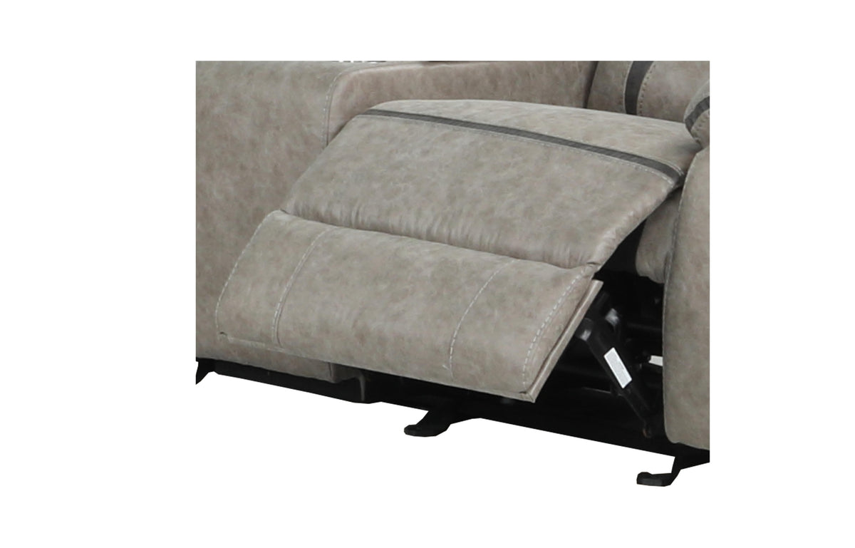 Denali Faux Leather Upholstered Chair Made With Wood Finished In Gray Gray Faux Leather Manual Push Button Metal Primary Living Space Medium Soft Cushion Back Heavy Duty Contemporary,Modern Push Button Solid Wood Mdf Wood