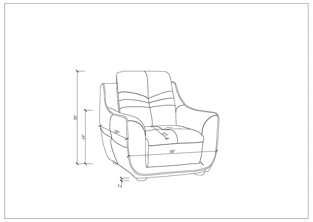Genuine Leather Chair Brown Foam Leather