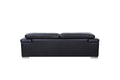 Top Grain Italian Leather Sofa Black Foam Leather