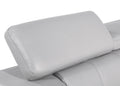 Top Grain Italian Leather Sofa Light Gray Foam Leather