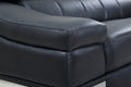 Top Grain Italian Leather Chair Black Foam Leather