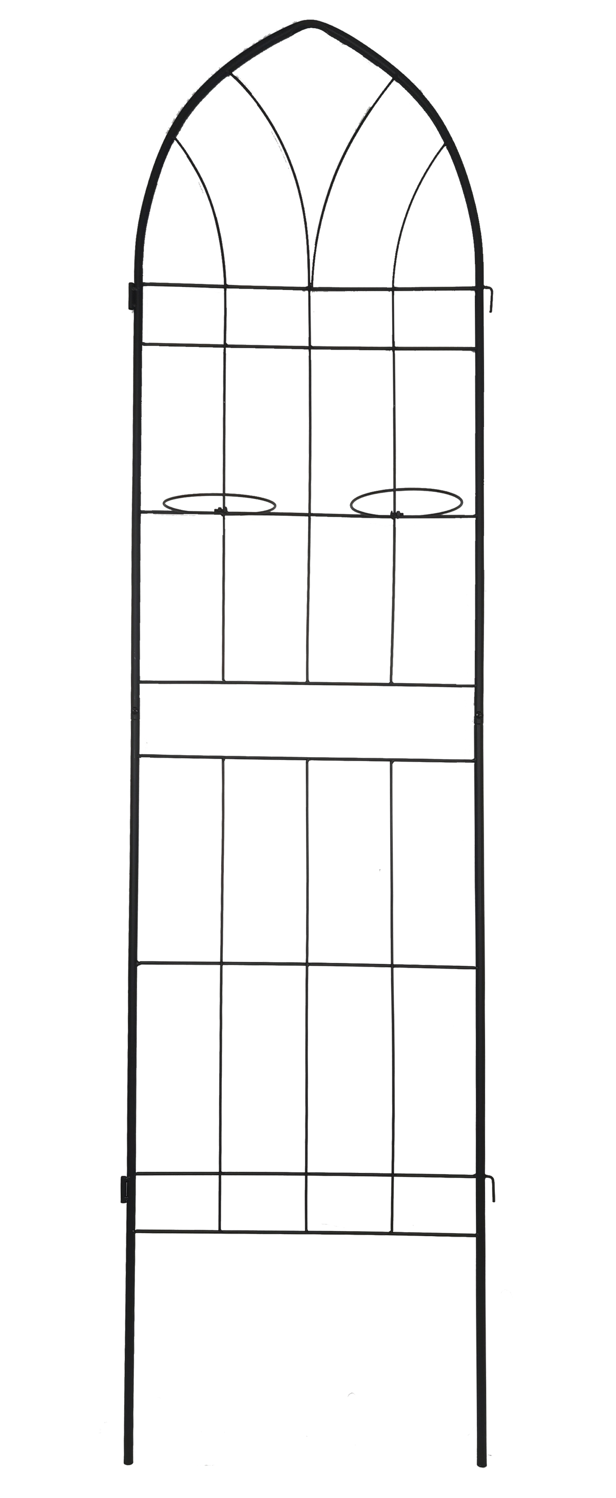 4 Pack Metal Garden Trellis 78.7" X 19.7" Rustproof Trellis For Climbing Plants Outdoor Flower Support Black Black Iron