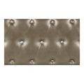 Glamorous Style Champagne Finish Queen Bed 1Pc Upholstered Headboard Footboard Arcylic Crystals Trim Tufting Modern Bedroom Furniture Box Spring Required Queen Champagne Wood Bedroom Glam,Modern Faux Leather Wood