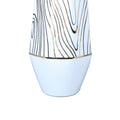 White Ceramic Vase With Gold Wood Grain Design Elegant And Versatile Home Decor White Ceramic
