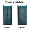 34 To 35 3 8 In. W X 72 In. H Bi Fold Semi Frameless Shower Doors In Matte Black With Clear Glass Black Aluminium
