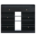 Modern Shoe Cabinet With 4 Flip Drawers, Multifunctional 2 Tier Shoe Storage Organizer With Drawers, Free Standing Shoe Rack For Entrance Hallway, Black. Black Particle Board
