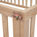 Full Size Wood Daybed Frame With Fence, Natural Old Sku:Wf289662Aam Natural Solid Wood