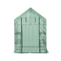 Mini Walk In Greenhouse Indoor Outdoor 2 Tier 8 Shelves Portable Plant Gardening Greenhouse 56L X 56W X 76H Inches , Grow Plant Herbs Flowers Hot House Green Metal