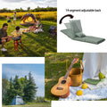 Foldable Portable Chair For Outdoor Travel, Picnic, Bbq,Camping Folding Adults With Carry Bag,Portable Chair For Outdoor Travel, Fourteen Position Adjustable Recliner Light Green Cotton Metal