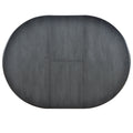 Wood Dining Table Round Extendable Dining Table For Dining Room Gray Gray Solid Wood