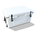 White Outdoor Camping Picnic Fishing Portable Cooler 65Qt Portable Insulated Cooler Box Antique White Abs Plastic