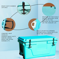 Hot Selling Blue Color 65Qt Outdoor Cooler Fish Ice Chest Box 2022 Popular Camping Cooler Box Blue Abs Plastic