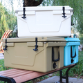 White Outdoor Camping Picnic Fishing Portable Cooler 65Qt Portable Insulated Cooler Box Antique White Abs Plastic