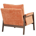 Mid Century Modern Velvet Accent Chair,Leisure Chair With Solid Wood And Thick Seat Cushion For Living Room,Bedroom,Studio,Orange Orange Foam Velvet