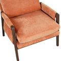 Mid Century Modern Velvet Accent Chair,Leisure Chair With Solid Wood And Thick Seat Cushion For Living Room,Bedroom,Studio,Orange Orange Foam Velvet