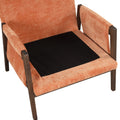 Mid Century Modern Velvet Accent Chair,Leisure Chair With Solid Wood And Thick Seat Cushion For Living Room,Bedroom,Studio,Orange Orange Foam Velvet