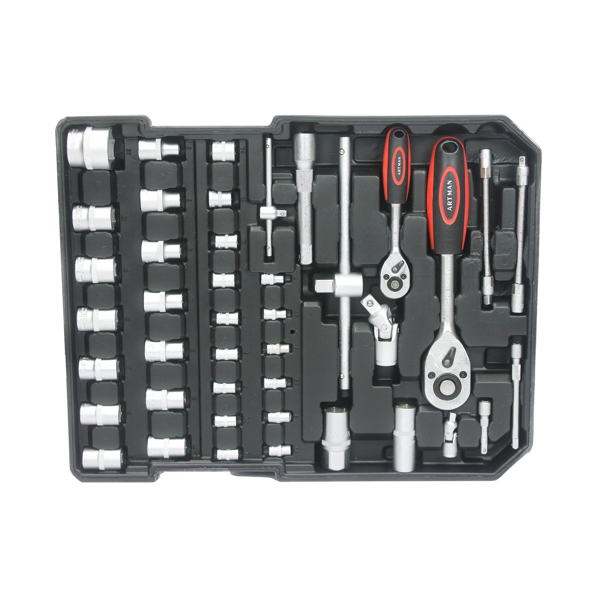 Black Hand Tool Box With 4 Layers Of Toolset And Wheels Black Plastic