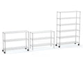 6 Tier Wire Shelving Unit, 6000 Lbs Nsf Height Adjustable Metal Garage Storage Shelves With Wheels, Heavy Duty Storage Wire Rack Metal Shelves Chrome Chrome Iron Plastic