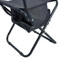 2 Piece Folding Outdoor Chair With Storage Bag, Portable Chair For Indoor, Outdoor Camping, Picnics And Fishing,Grey Gray Steel