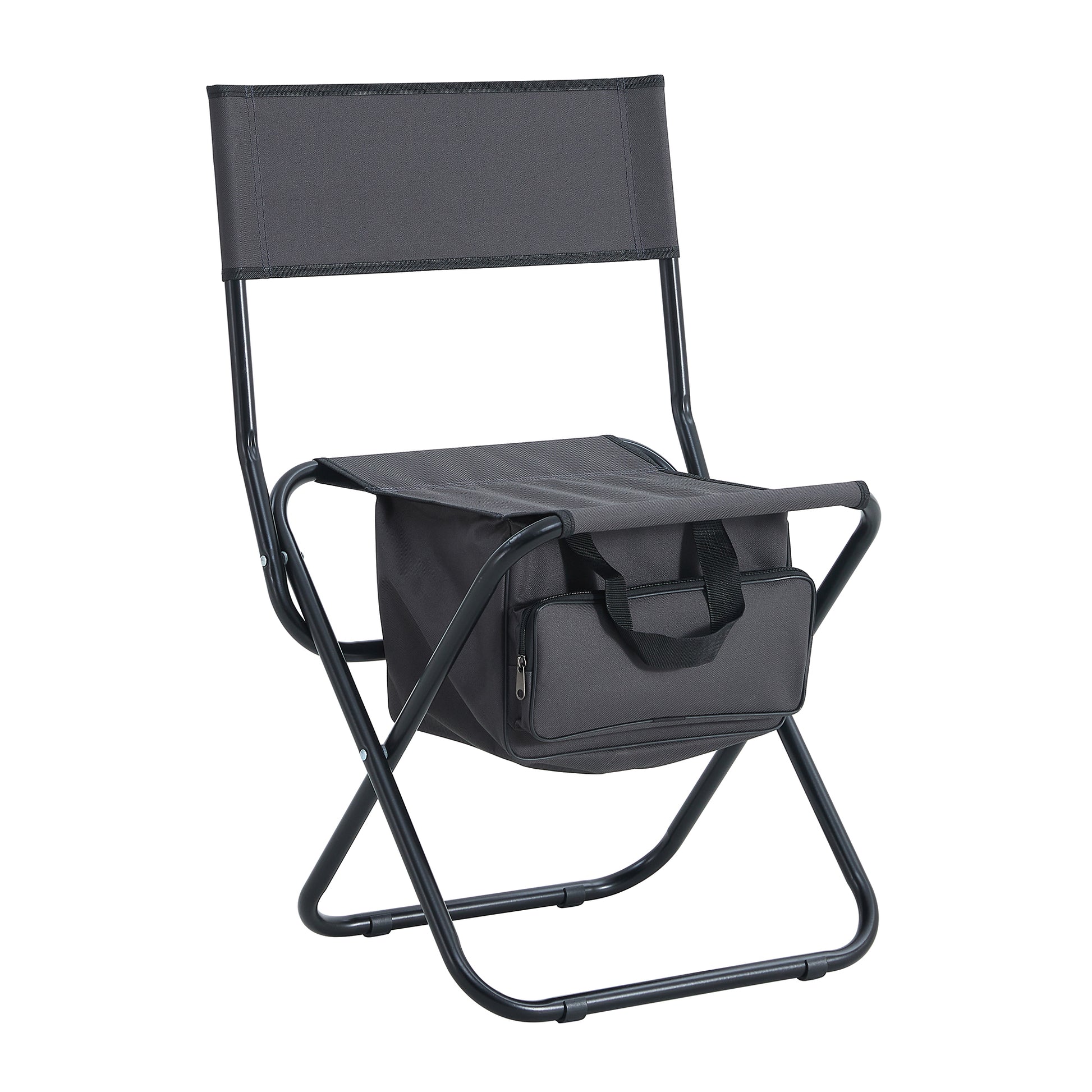 Set Of 5, Folding Outdoor Table And Chair Set For Indoor, Outdoor Camping, Picnics, Beach,Backyard, Bbq, Party, Patio, Black Gray Black Gray Aluminum