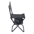 Set Of 3, Folding Outdoor Table And Chairs Set For Indoor, Outdoor Camping, Picnics, Beach,Backyard, Bbq, Party, Patio, Black Gray Black Aluminum