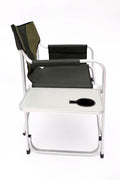 Set Of 3, Folding Outdoor Table And Chairs Set For Indoor, Outdoor Camping, Picnics, Beach,Backyard, Bbq, Party, Patio, Black Green Black Aluminum