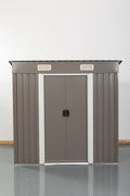 6Ft X 4Ft Outdoor Metal Storage Shed Grey Iron