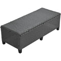 Tomax 5 Piece Outdoor Patio Rattan Sofa Set, Sectional Pe Wicker L Shaped Garden Furniture Set With 2 Extendable Side Tables, Dining Table And Washable Covers For Backyard, Poolside, Indoor, Gray Yes Complete Patio Set Gray Water Resistant Frame Water