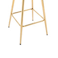 30 Inch Set Of 2 Bar Stools,With Chrome Footrest And Base Velvet Golden Leg Simple Bar Stool,Blue Blue Foam Fabric