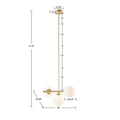 3 Light Chandelier With Frosted Glass Globe Bulbs Gold Iron