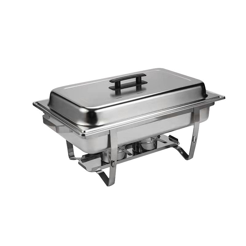 Buffet Catering Dish For Home And Outdoor 6 Pcs Sets Silver Stainless Steel
