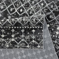 Moroccan Global Woven Area Rug Charcoal Polyester