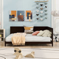 Full Size Wood Daybed Sofa Bed, Espresso Espresso Solid Wood Mdf