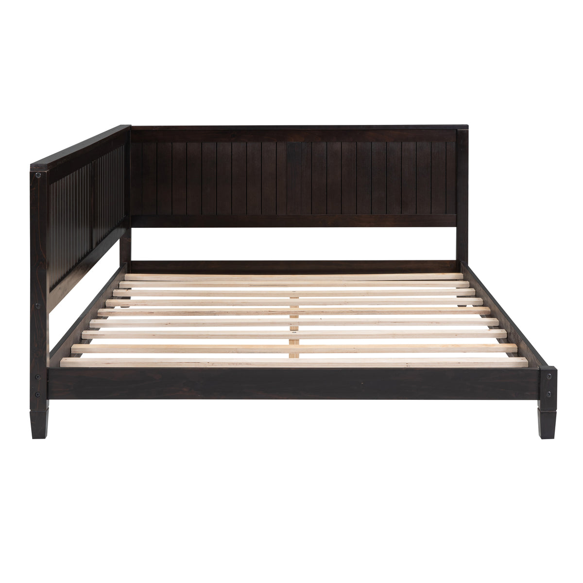 Full Size Wood Daybed Sofa Bed, Espresso Espresso Solid Wood Mdf