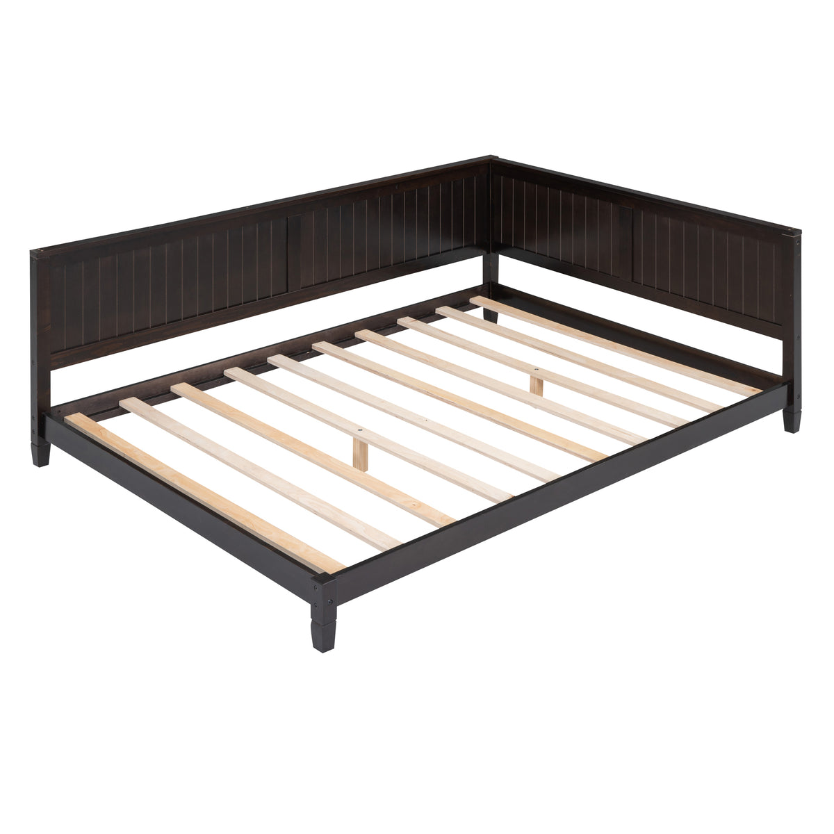 Full Size Wood Daybed Sofa Bed, Espresso Espresso Solid Wood Mdf