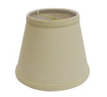 Slant Empire Hardback Lampshade With Bulb Clip, Beige Beige Linen