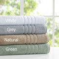 Sustainable Antimicrobial Bath Towel 6 Piece Set Green Polyester